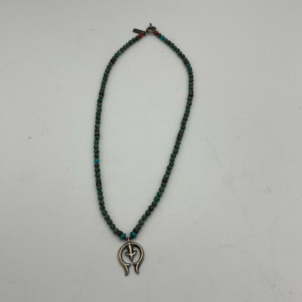 Paige Wallace Designs Turquoise & Sterling Silver Naja Western Necklace